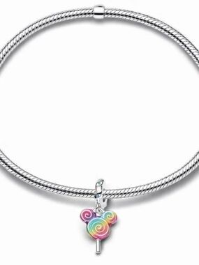 Pandora Silver Bracelet with Multicolor Lollipop Charm